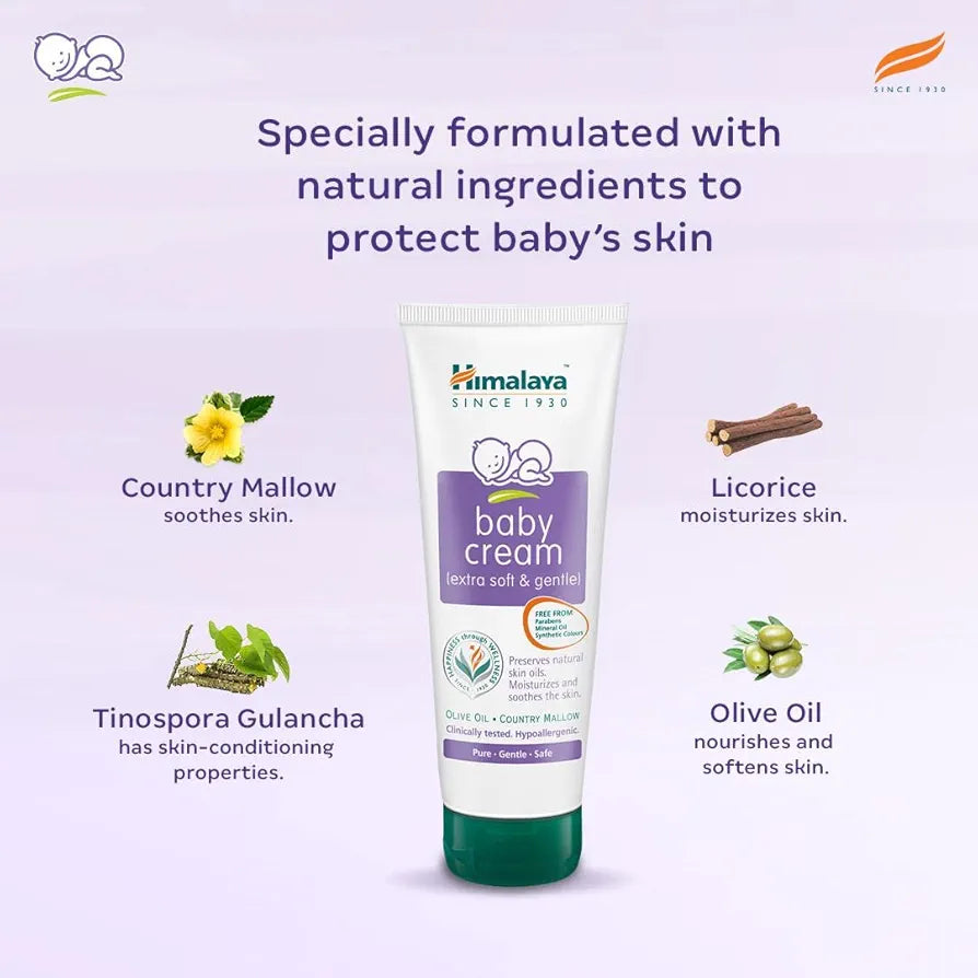 Himalaya Baby Cream, Face Moisturizer & Day Cream, For Dry Skin 50ml