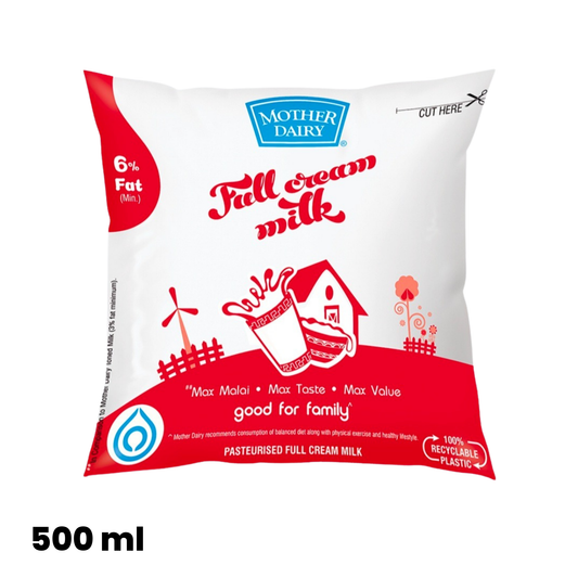 Mother Dairy Full Cream Milk - 500ml