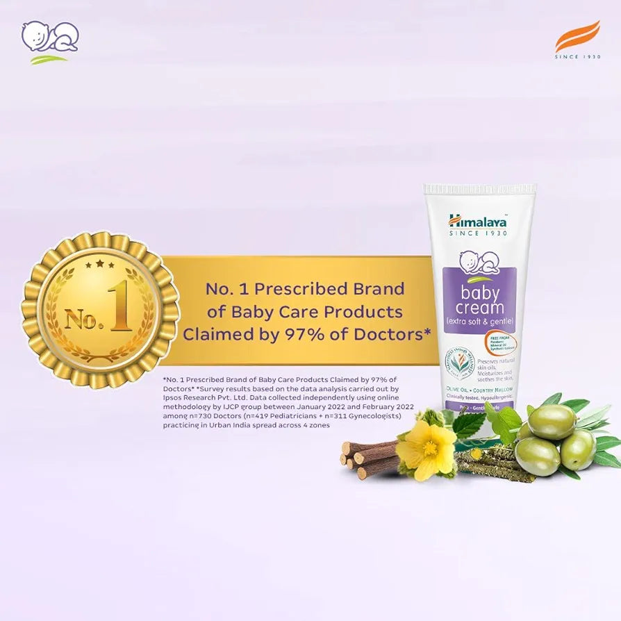 Himalaya Baby Cream, Face Moisturizer & Day Cream, For Dry Skin 100ml