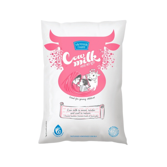 Cow Milk Mother Dairy -1Ltr